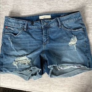 Slink Curvy Ripped Jean Shorts Size 18